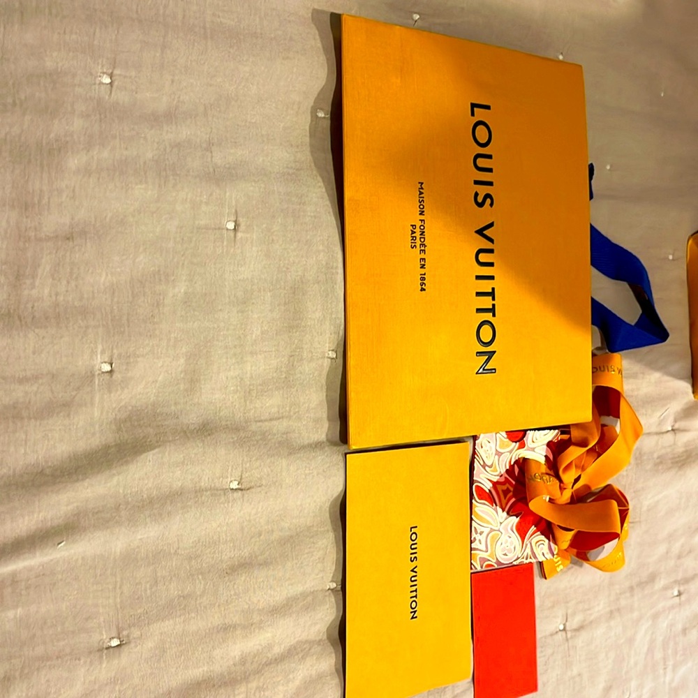 Pristine Louis Vuitton gift bag, gift card holder/nite card with ribbon.🎀